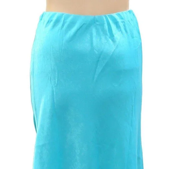 The Great Solid Midi Skirt Flared Pull-On Asymmetrical High Waisted XS